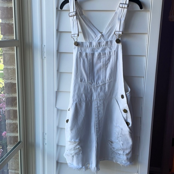 Mumu Blue denim overall skirt - Picture 1 of 2